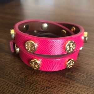 Tory Burch Burgundy Wrap Bracelet